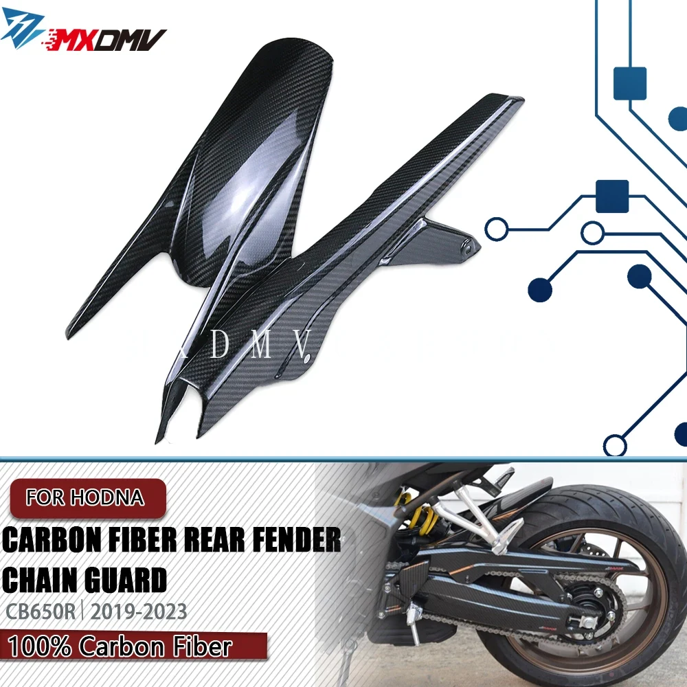 Chain Kit Motorcycle - Carbon fiber motorfiets achterspatbord kettingbescherming kuipkit