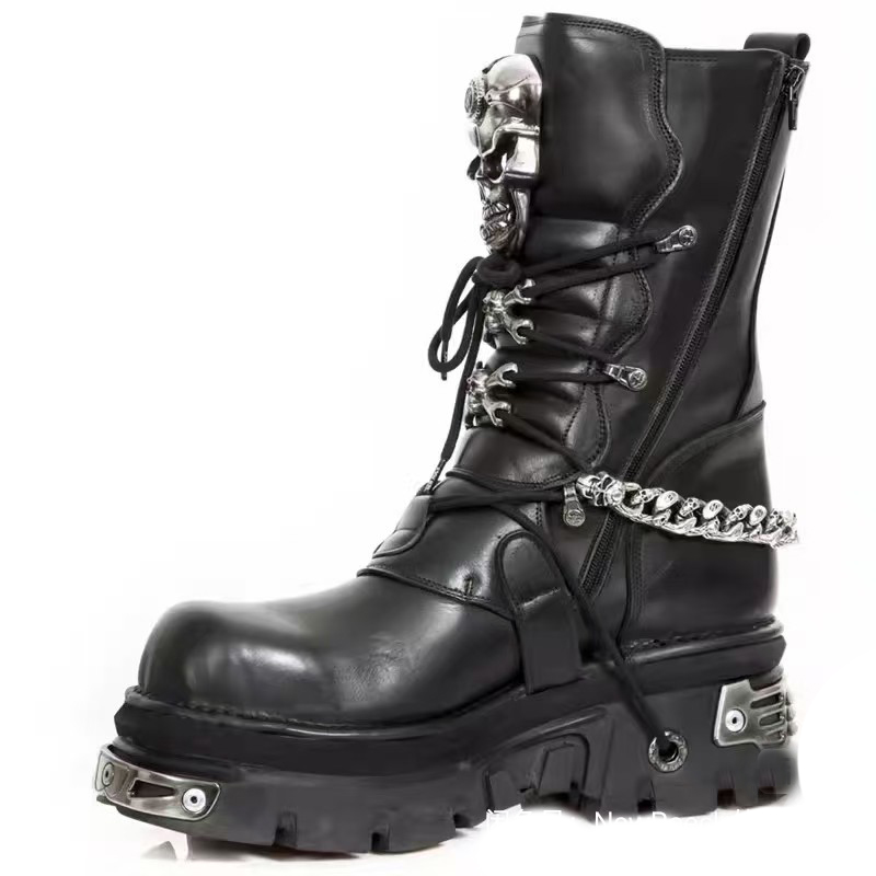 Mode heren lederen motorlaarze - Motorcycle Chain recensie en prijs